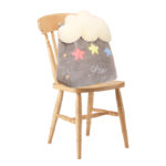 Grey Cute Star Cloud Cushion Soft Leaning Lumbar Wedge Pillow Bedside Plush Decor