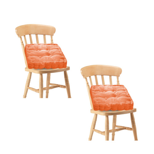 2x Orange Square Cushion Soft Leaning Plush Backrest Throw Seat Pillow Decor