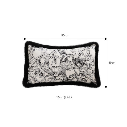 35cm Elegant Decorative Luxury Victorian Rose French Embroidery Throw Pillow - Image 2