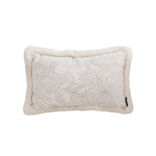 30cm Romantic French Mosley Jacquard Pillow French Jungle Jacquard Raw Edge Waist Throw Pillow