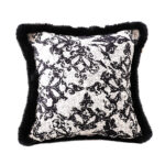 45cm Vintage Black Herringbone Pillowcase Set Square Throw Pillow
