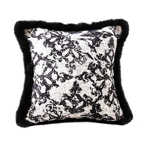 45cm Vintage Black Herringbone Pillowcase Set Square Throw Pillow