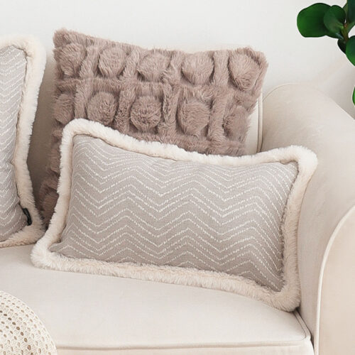 30cm Wabi-sabi Cushion Herringbone Lumbar Throw Pillow - Image 3