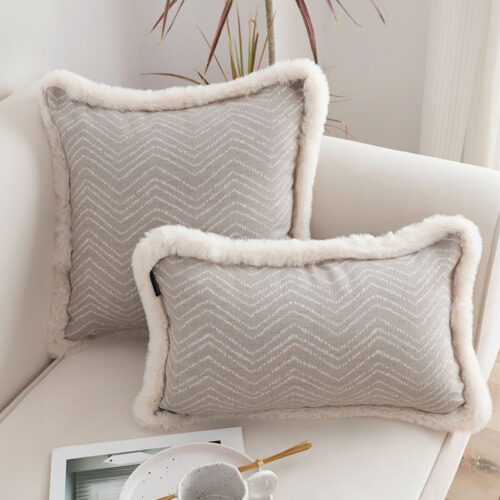 30cm Wabi-sabi Cushion Herringbone Lumbar Throw Pillow - Image 6