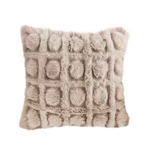 45cm Wabi-sabi Herringbone Plush Square Throw Pillow