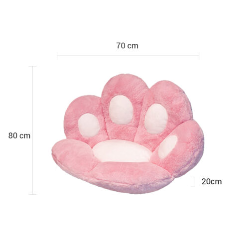 Pink Paw Shape Cushion Warm Lazy Sofa Decorative Pillow Backseat Plush Mat Decor - Image 4