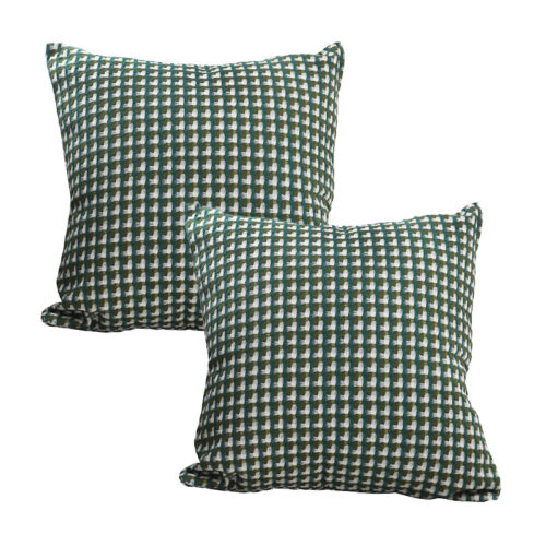 2x 45cm Subtle Green Foliage Pillow SquareThrow pillow