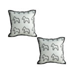 2x 45cm Throw Pillow White Teddy Fleece Square Pony Decorative Cushion for Living Room