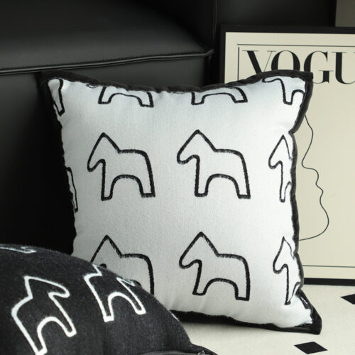 2x 45cm Throw Pillow White Teddy Fleece Square Pony Decorative Cushion for Living Room - Image 3