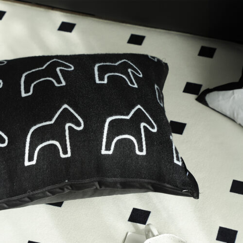 2x 45cm Throw Pillow Black Teddy Fleece Square Pony Decorative Cushion for Living Room - Image 5