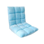 Floor Recliner Collapsible Lounge Sofa Couch Folding Chair Cushion Light Blue