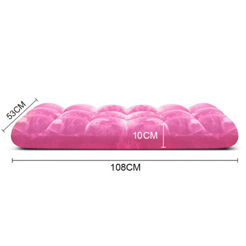 Floor Recliner Folding Lounge Sofa Futon Couch Folding Chair Cushion Light Pink - Image 6