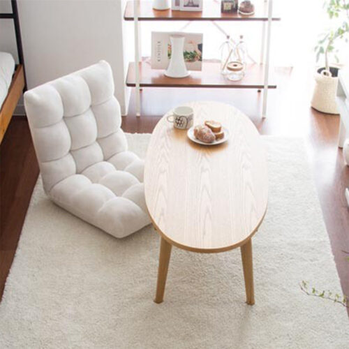 Floor Recliner Folding Lounge Sofa Futon Couch Folding Chair Cushion Light Pink - Image 10