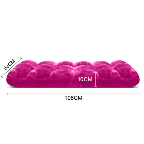 Floor Recliner Folding Lounge Sofa Futon Couch Folding Chair Cushion Pink - Image 6