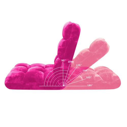 Floor Recliner Folding Lounge Sofa Futon Couch Folding Chair Cushion Pink - Image 7