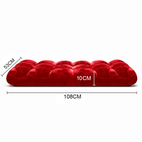 Floor Recliner Folding Lounge Sofa Futon Couch Folding Chair Cushion Red - Image 6