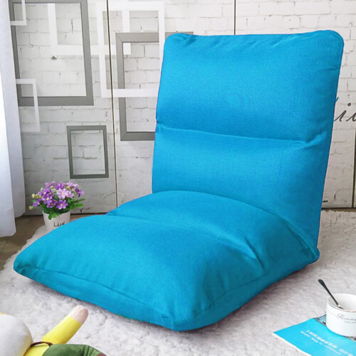 Lounge Floor Recliner Adjustable Lazy Sofa Bed Folding Game Chair Blue - Image 5