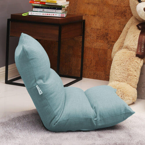 Lounge Floor Recliner Adjustable Lazy Sofa Bed Folding Game Chair Mint Green - Image 4