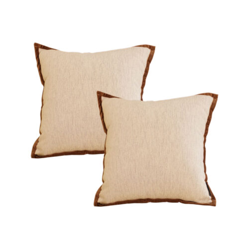 2x 50cm Vintage Cover Square Decorative Beautiful with Polyester Made Throw Pillow