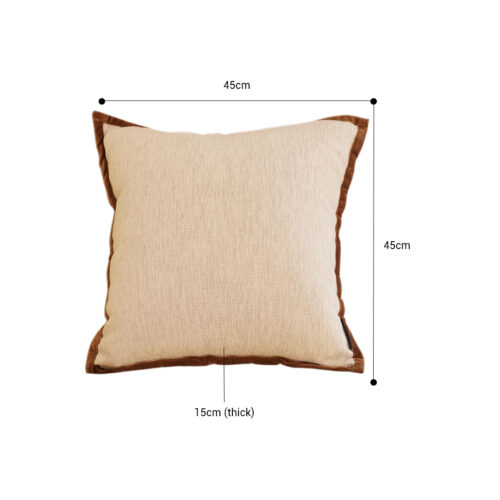 2x 50cm Vintage Cover Square Decorative Beautiful with Polyester Made Throw Pillow - Image 2
