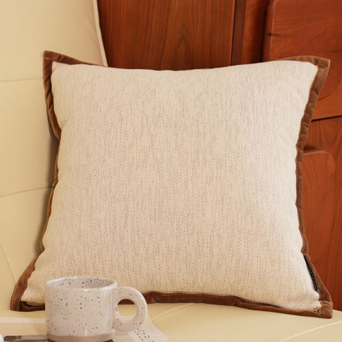 2x 50cm Vintage Cover Square Decorative Beautiful with Polyester Made Throw Pillow - Image 3