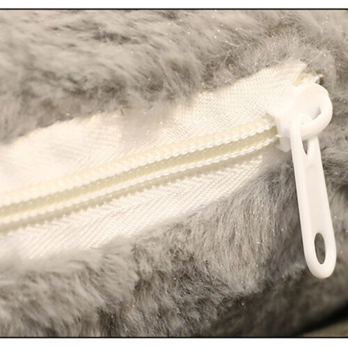 2x Grey One Piece Siamese Cushion Office Sedentary Butt Mat Back Waist Chair Support Decor with Buffalo Ears - Image 5