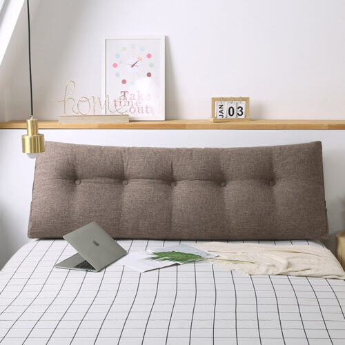 100cm Coffee Wedge Bed Pillow Headboard Backrest Bedside Tatami Cushion Decor - Image 3
