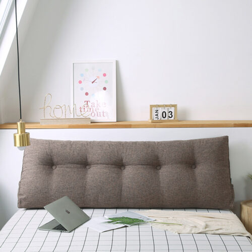 100cm Coffee Wedge Bed Pillow Headboard Backrest Bedside Tatami Cushion Decor - Image 8