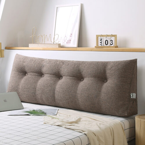 100cm Coffee Wedge Bed Pillow Headboard Backrest Bedside Tatami Cushion Decor - Image 9