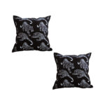 2x 45cm Throw Pillow Black Leopard Light Luxury Decorative Cushion for Living Room