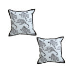 2x 45cm Throw Pillow White Black Leopard Light Luxury Decorative Cushion for Living Room
