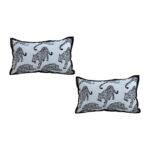2x 30cm Throw Pillow White Black Leopard Light Luxury Lumbar Decorative Cushion for Living Room