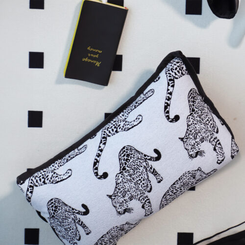 2x 30cm Throw Pillow White Black Leopard Light Luxury Lumbar Decorative Cushion for Living Room - Image 3