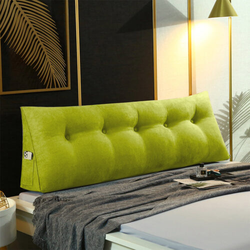 100cm Green Wedge Bed Pillow Headboard Backrest Bedside Tatami Cushion Decor - Image 9