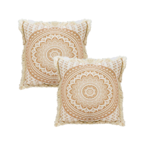 2x 50cm Pillow Cover Moon Decor Cotton Decorative Throw Pillow