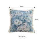2x 50cm Oil Painting Shabby Chic Handmade Full Floral Needlepoint Throw Pillow