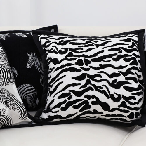 2x 45cm Black White Luxury Cushion Light Mottled Texture Decorative Square Pillow Living Room - Image 5