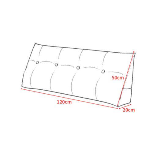120cm Rose Red Wedge Bed Pillow Headboard Backrest Bedside Tatami Cushion Decor - Image 5