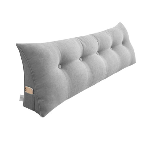 120cm Silver Wedge Bed Pillow Headboard Backrest Bedside Tatami Cushion Decor