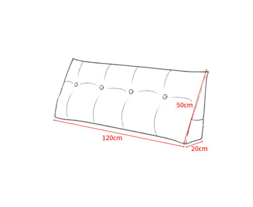120cm Silver Wedge Bed Pillow Headboard Backrest Bedside Tatami Cushion Decor - Image 5