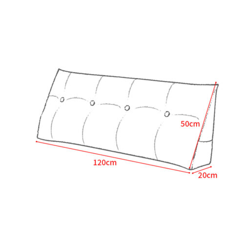 120cm Blue Green Wedge Bed Pillow Headboard Backrest Bedside Tatami Cushion Decor - Image 5