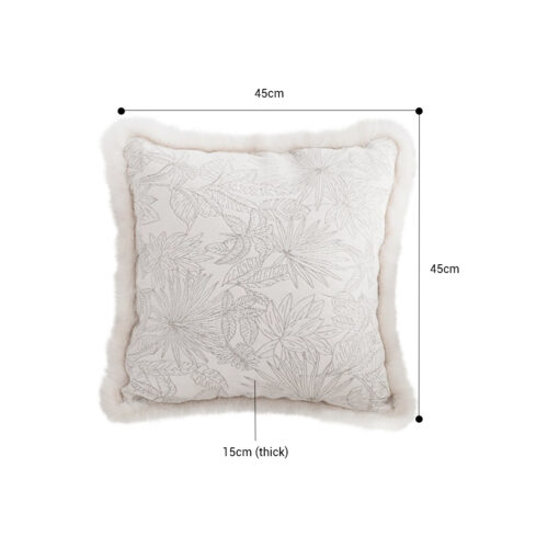 2x 45cm Pillow Cover French Jacquard Woven France Peony Floral Made Throw Pillow - Image 2