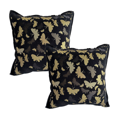 2x 45cm Vintage Butterfly with Covers Case Decorative Decor Monarch Floral Throw Pillow