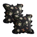 2x 45cm Square Vintage Decorative Embroidered Square Throw Pillow