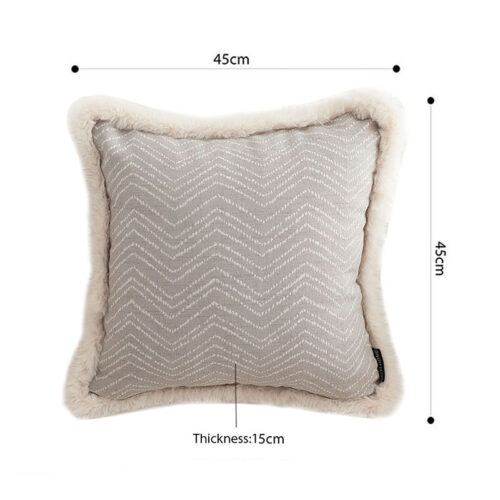 2x 45cm Wabi-sabi Herringbone Square Throw Pillow - Image 5
