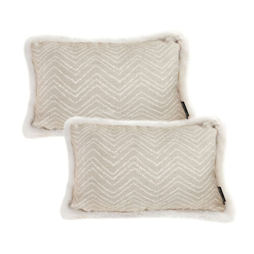 2x 30cm Wabi-sabi Cushion Herringbone Lumbar Throw Pillow