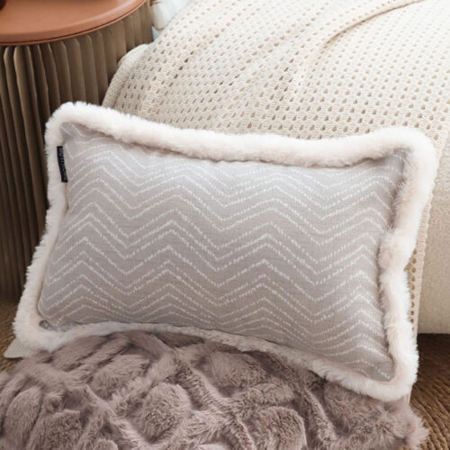 2x 30cm Wabi-sabi Cushion Herringbone Lumbar Throw Pillow - Image 2