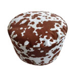 48x35cm Round Soft Pouffe Seat Cushion Elegant Home Accent Decor Footstool