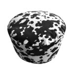 48x35cm Round Soft Pouffe Seat Cushion Elegant Home Accent Decor Footstool