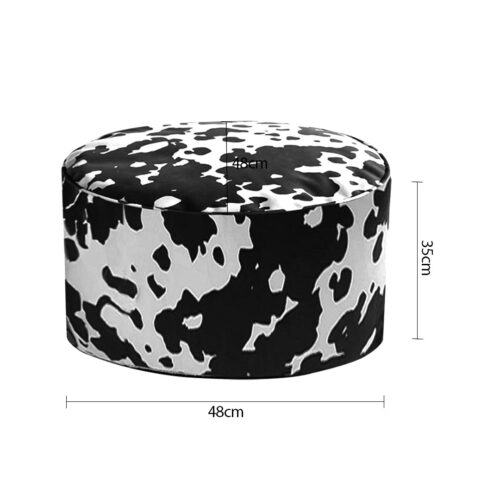 48x35cm Round Soft Pouffe Seat Cushion Elegant Home Accent Decor Footstool - Image 6
